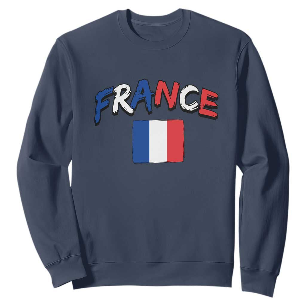 Vintage France Flag French Heritage Graphic Sweatshirt