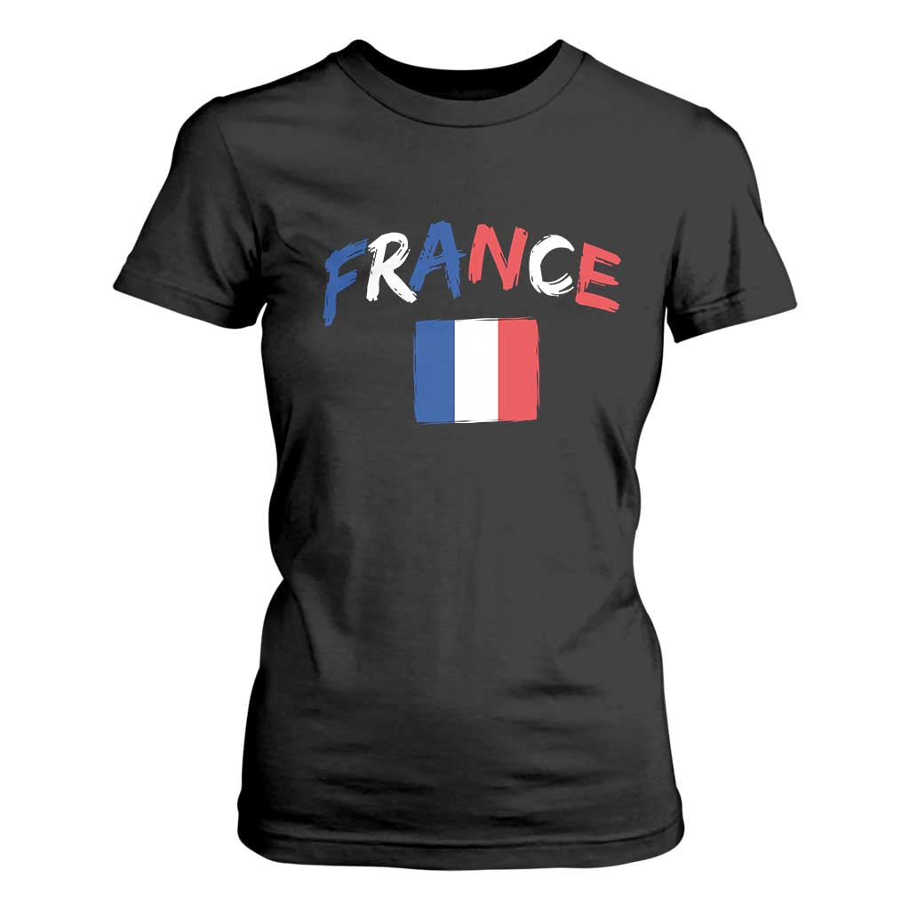 Vintage France Flag French Heritage Graphic T Shirt For Women TS12 Black Print Your Wear