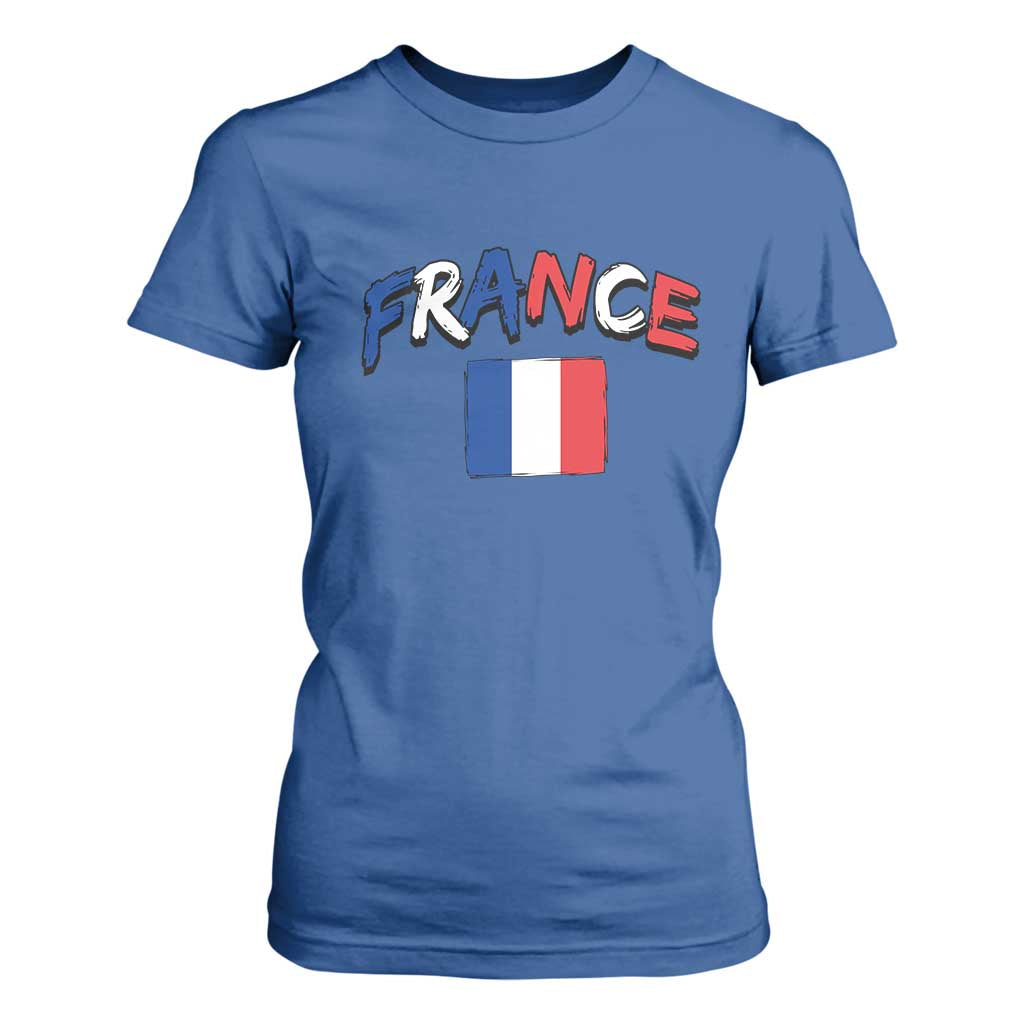 Vintage France Flag French Heritage Graphic T Shirt For Women