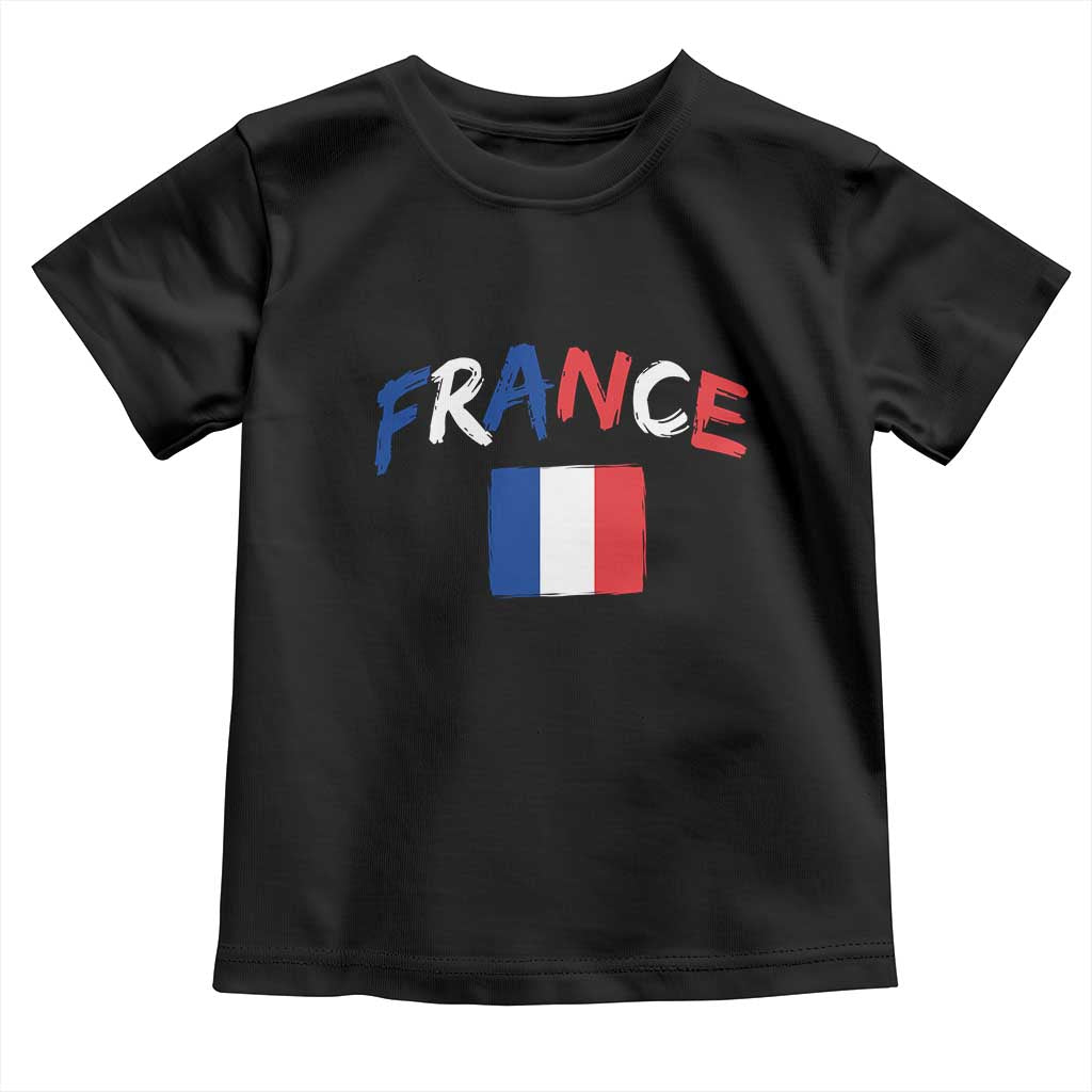 Vintage France Flag French Heritage Graphic Toddler T Shirt TS12 Black Print Your Wear
