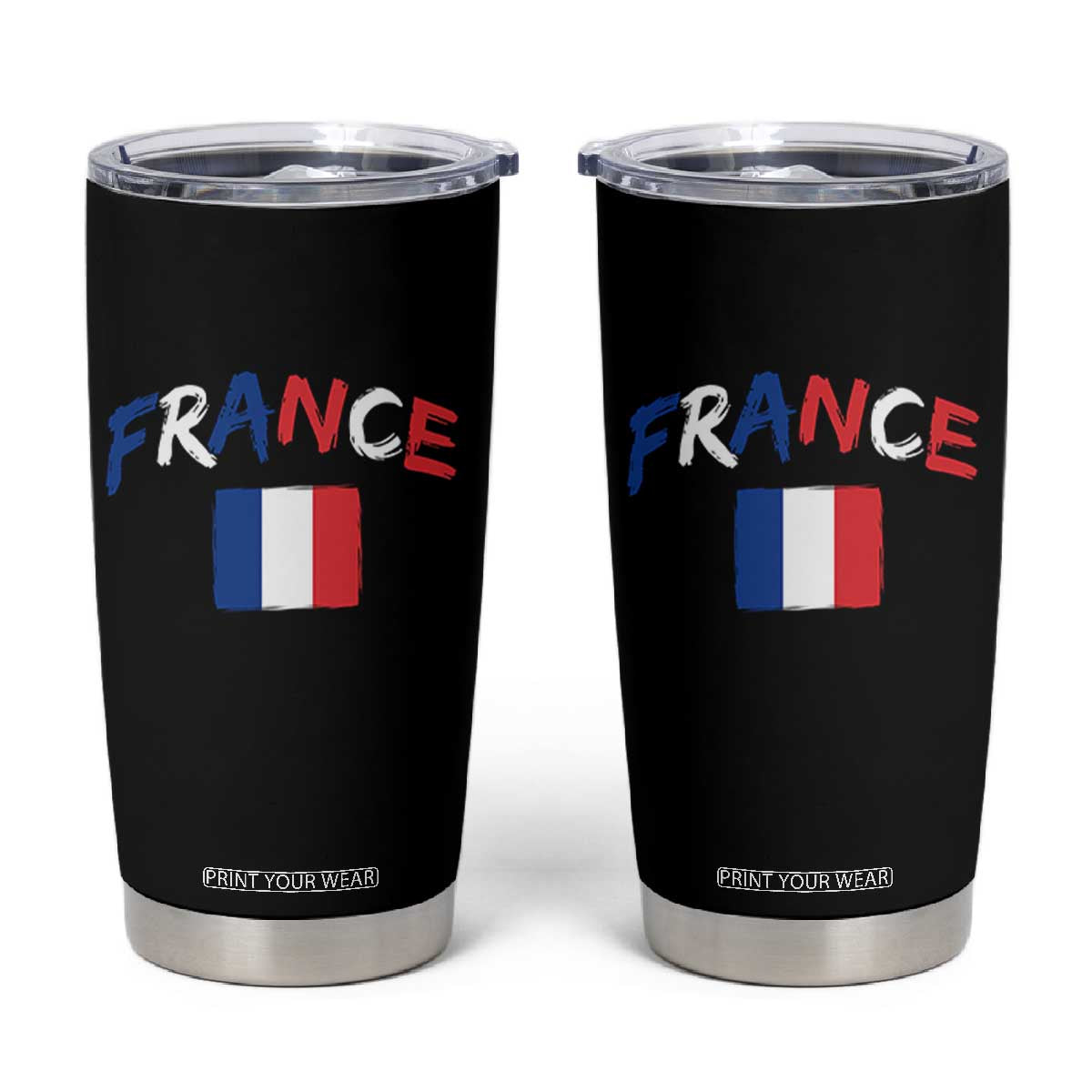 Vintage France Flag French Heritage Graphic Tumbler Cup
