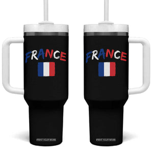 Vintage France Flag French Heritage Graphic Tumbler With Handle
