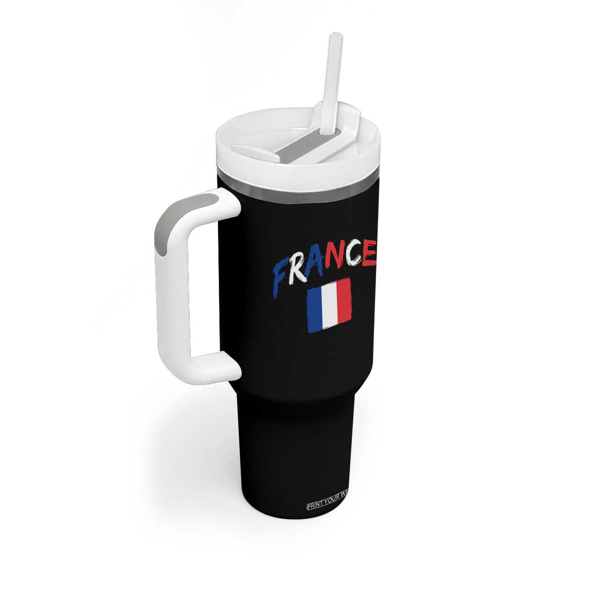 Vintage France Flag French Heritage Graphic Tumbler With Handle