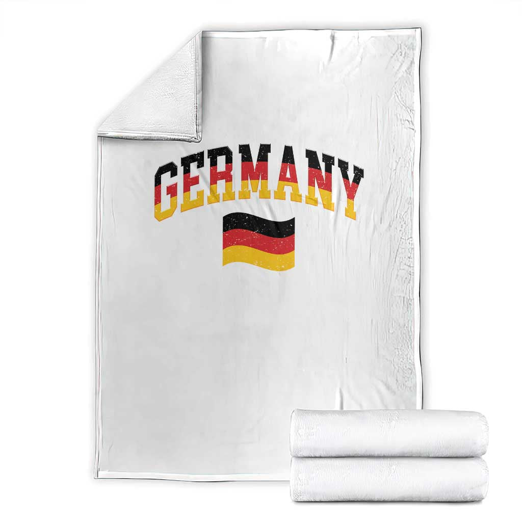 Vintage Germany Flag Throw Blanket Black Red Gold German Heritage Gift