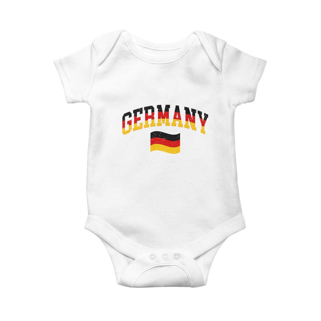 Vintage Germany Flag Baby Onesie Black Red Gold German Heritage Gift