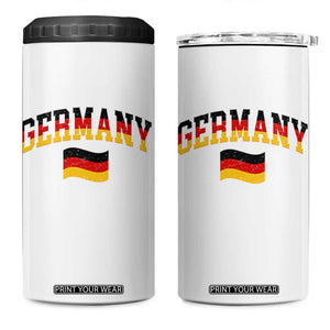 Vintage Germany Flag 4 in 1 Can Cooler Tumbler Black Red Gold German Heritage Gift