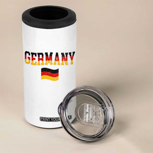 Vintage Germany Flag 4 in 1 Can Cooler Tumbler Black Red Gold German Heritage Gift