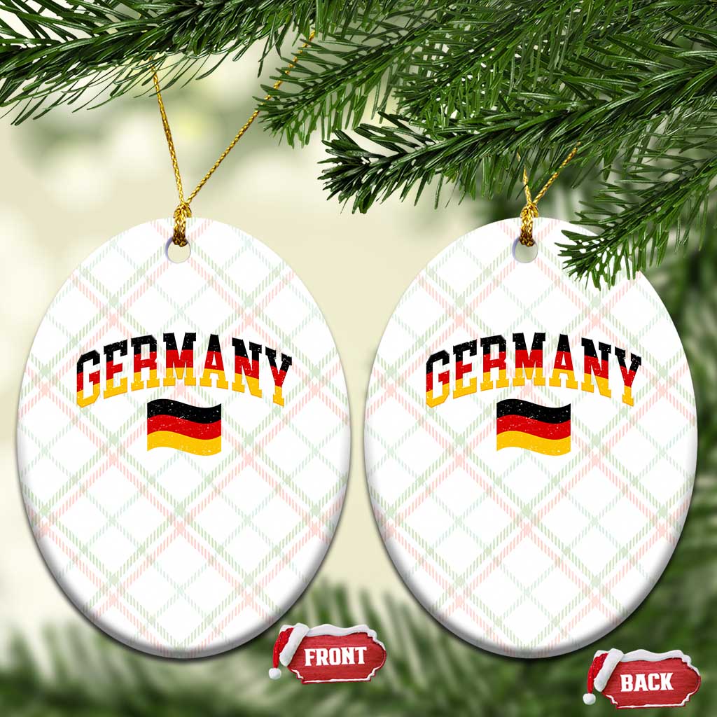 Vintage Germany Flag Ceramic Ornament Black Red Gold German Heritage Gift