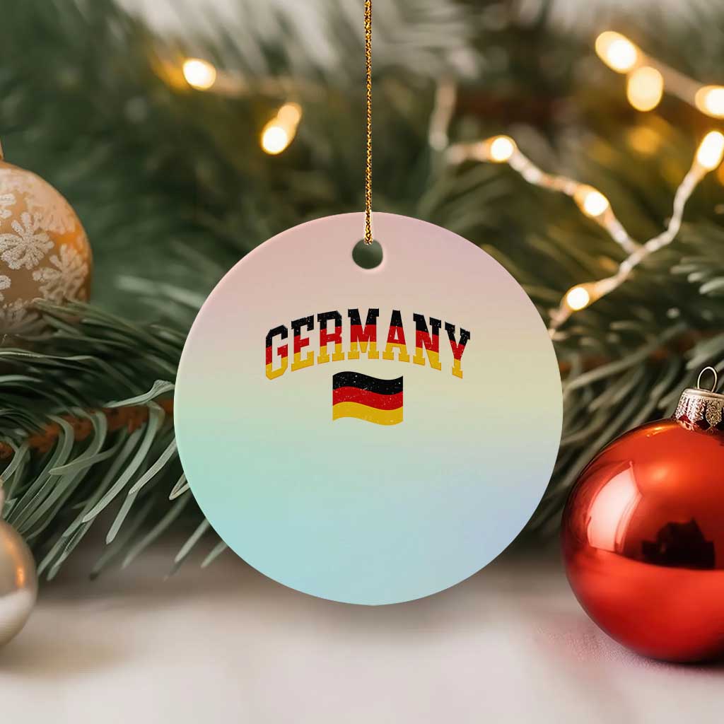 Vintage Germany Flag Ceramic Ornament Black Red Gold German Heritage Gift