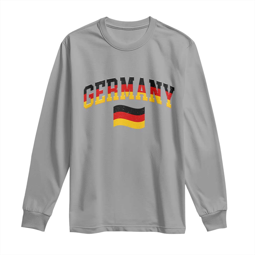 Vintage Germany Flag Long Sleeve Shirt Black Red Gold German Heritage Gift
