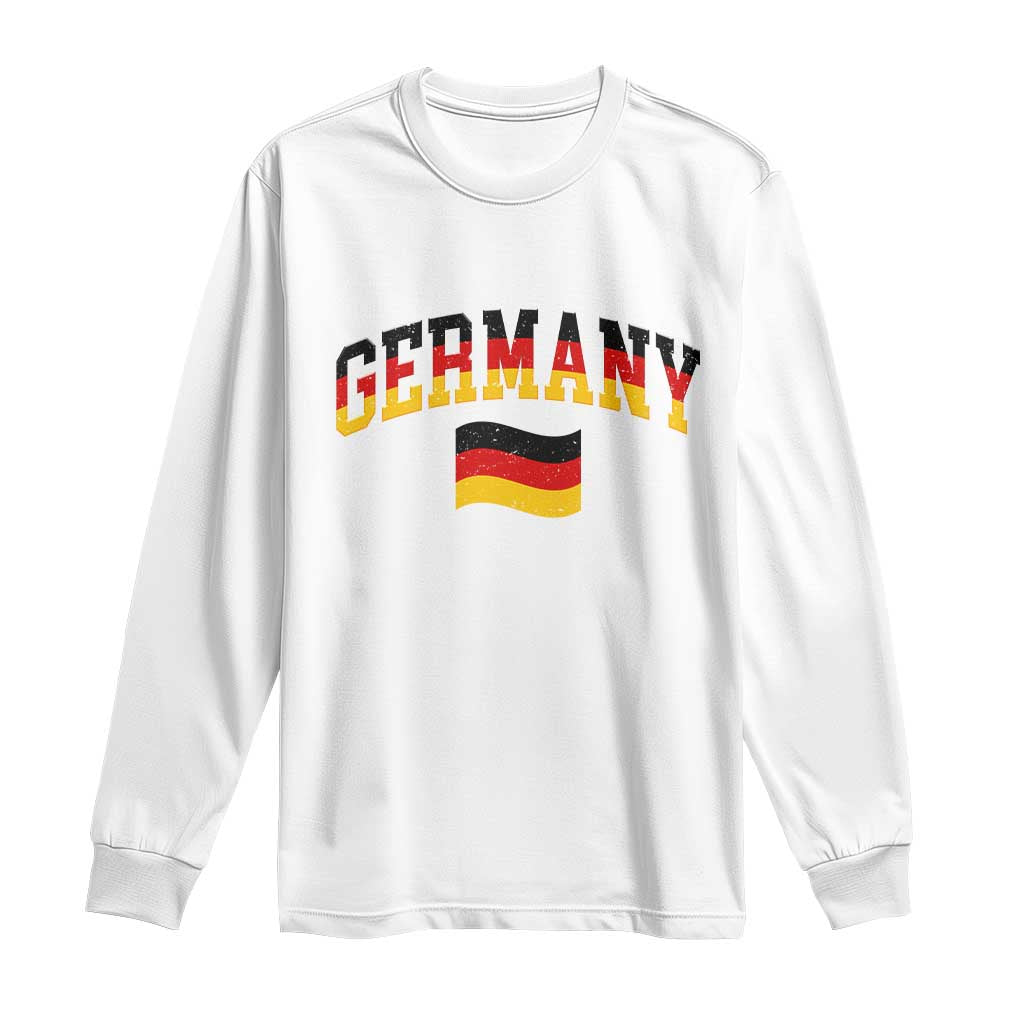 Vintage Germany Flag Long Sleeve Shirt Black Red Gold German Heritage Gift