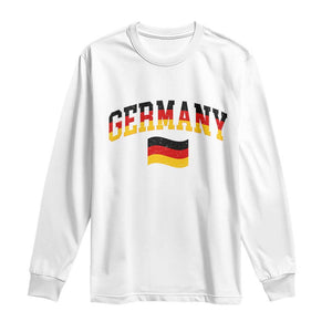 Vintage Germany Flag Long Sleeve Shirt Black Red Gold German Heritage Gift