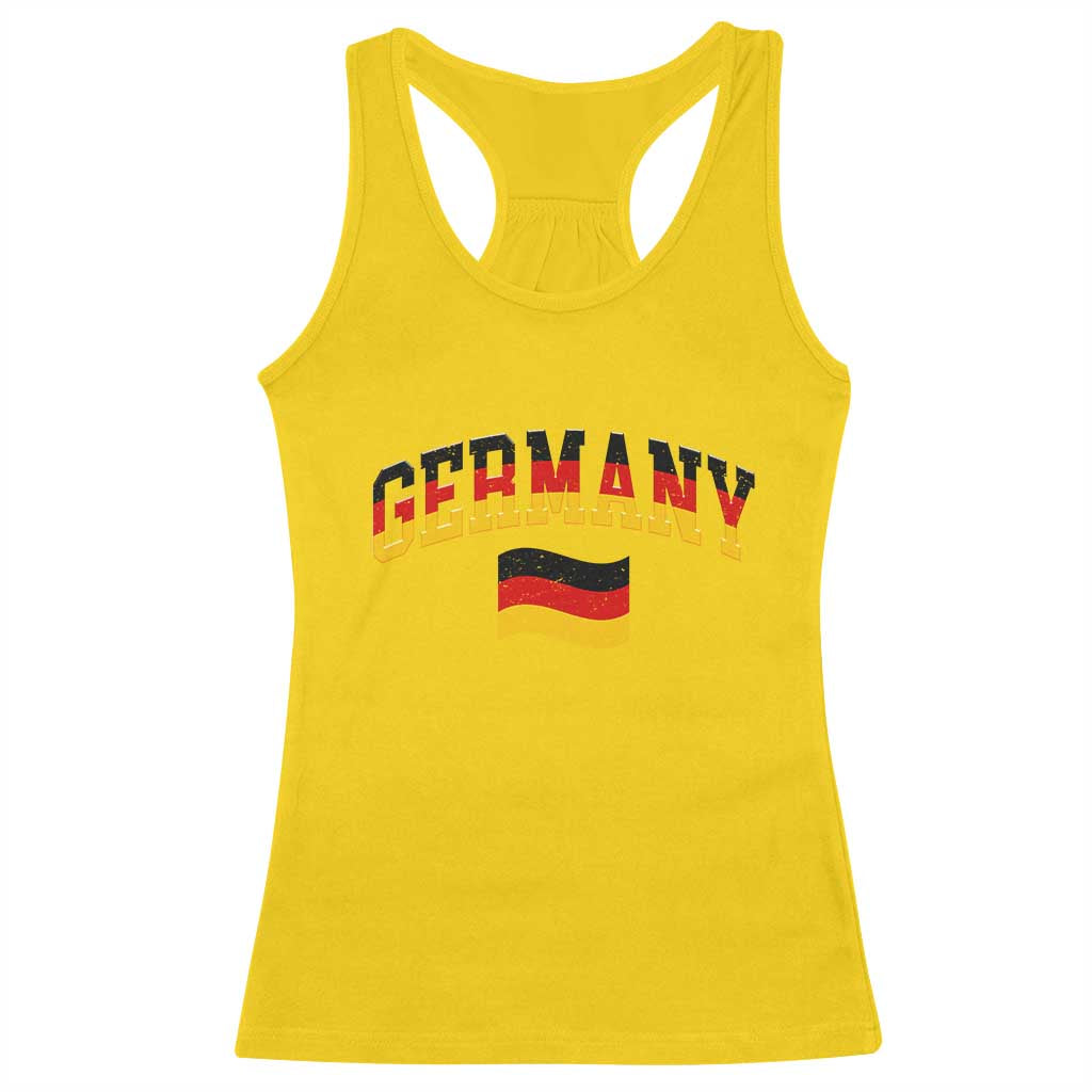 Vintage Germany Flag Racerback Tank Top Black Red Gold German Heritage Gift