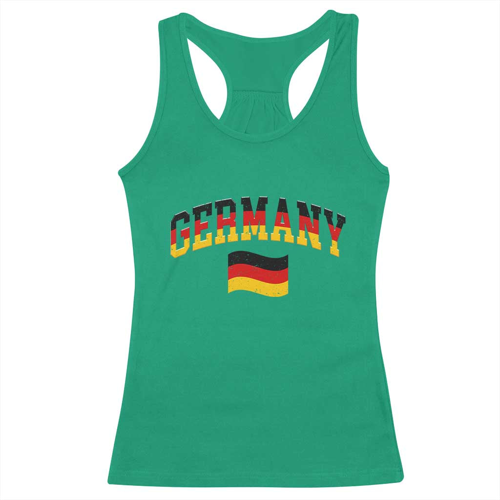 Vintage Germany Flag Racerback Tank Top Black Red Gold German Heritage Gift