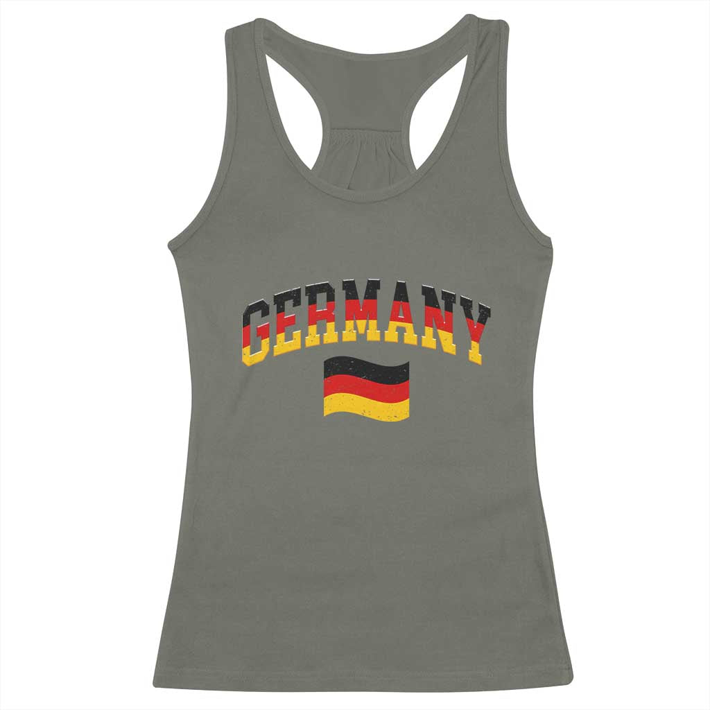 Vintage Germany Flag Racerback Tank Top Black Red Gold German Heritage Gift
