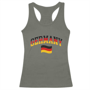 Vintage Germany Flag Racerback Tank Top Black Red Gold German Heritage Gift