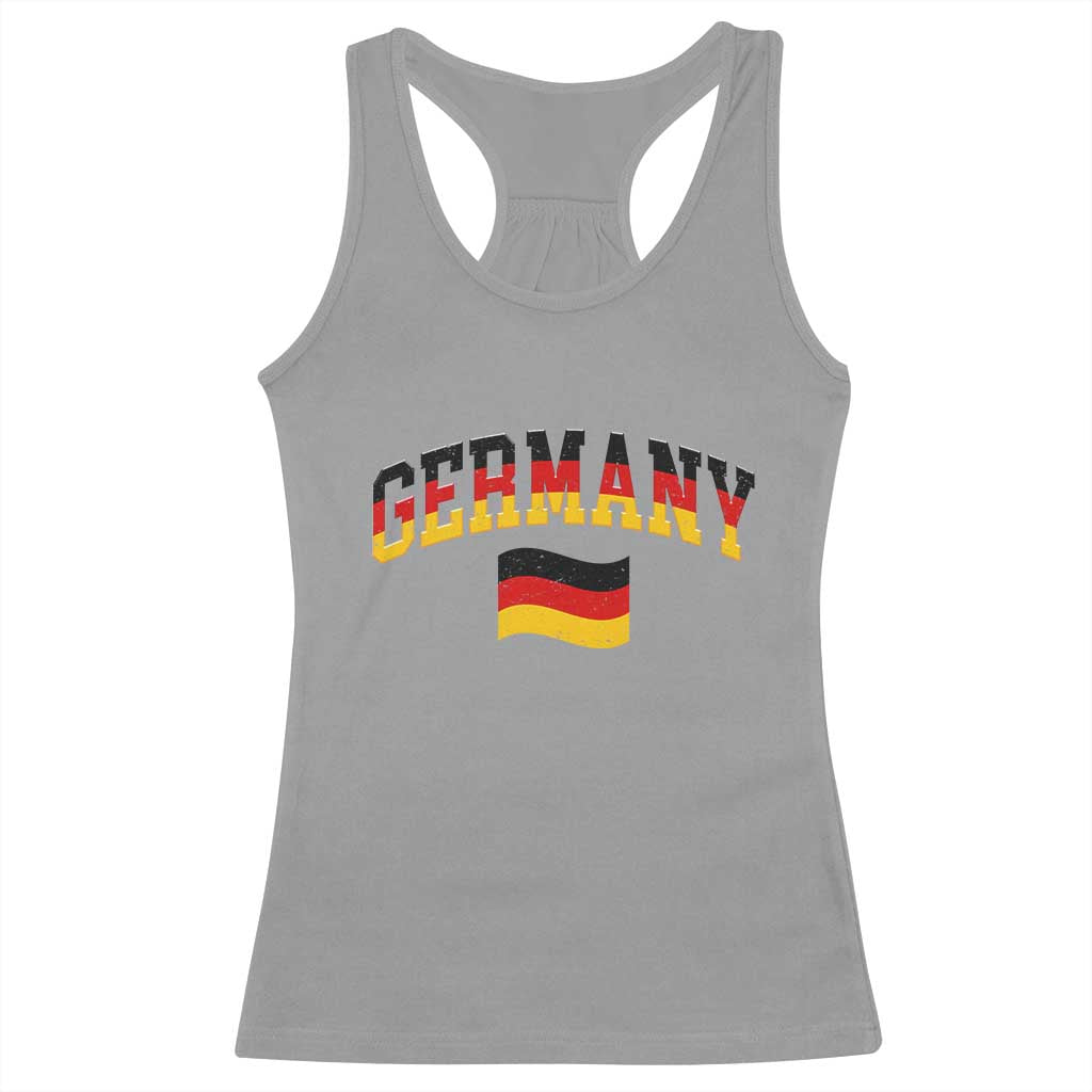 Vintage Germany Flag Racerback Tank Top Black Red Gold German Heritage Gift