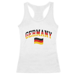 Vintage Germany Flag Racerback Tank Top Black Red Gold German Heritage Gift
