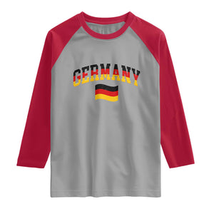 Vintage Germany Flag Raglan Shirt Black Red Gold German Heritage Gift