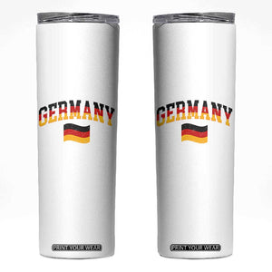 Vintage Germany Flag Skinny Tumbler Black Red Gold German Heritage Gift