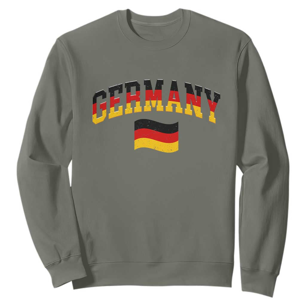 Vintage Germany Flag Sweatshirt Black Red Gold German Heritage Gift