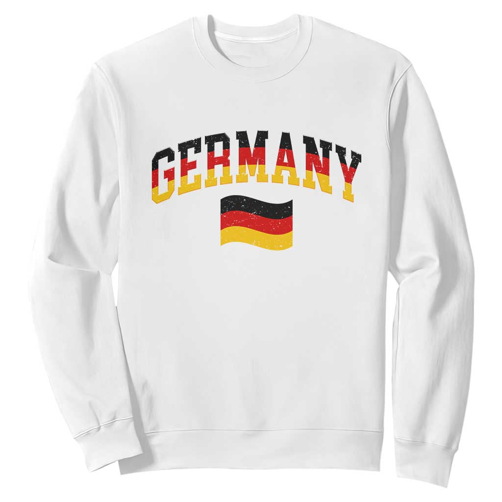 Vintage Germany Flag Sweatshirt Black Red Gold German Heritage Gift