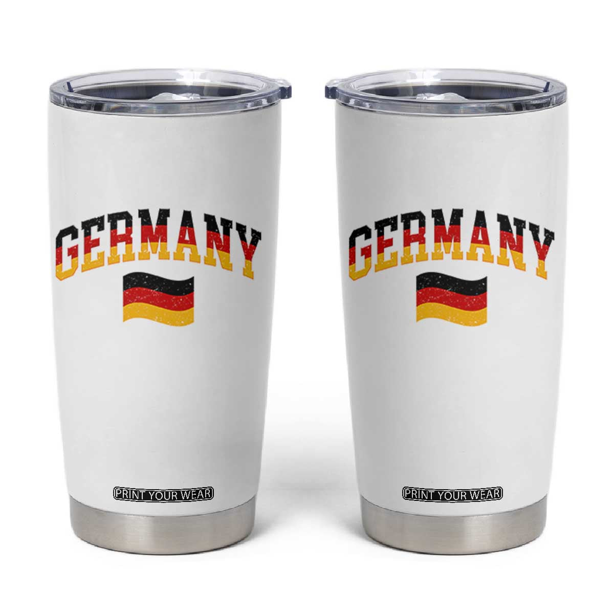 Vintage Germany Flag Tumbler Cup Black Red Gold German Heritage Gift