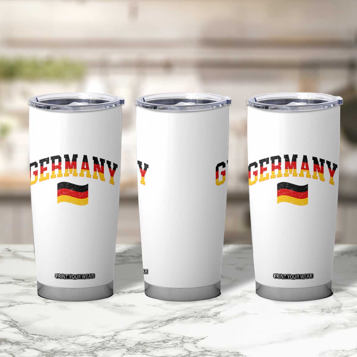 Vintage Germany Flag Tumbler Cup Black Red Gold German Heritage Gift