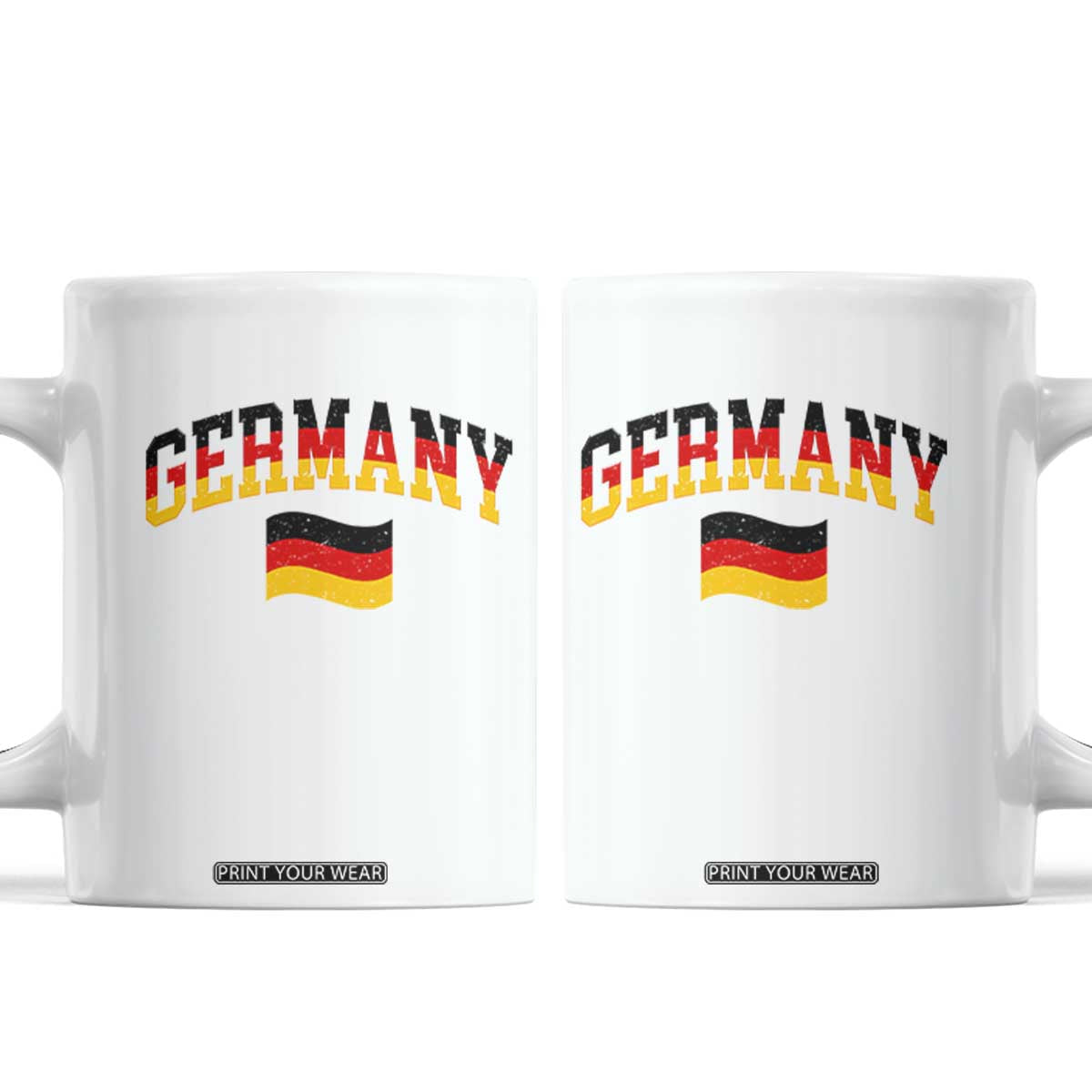 Vintage Germany Flag Coffee Mug Black Red Gold German Heritage Gift