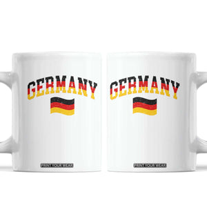 Vintage Germany Flag Coffee Mug Black Red Gold German Heritage Gift