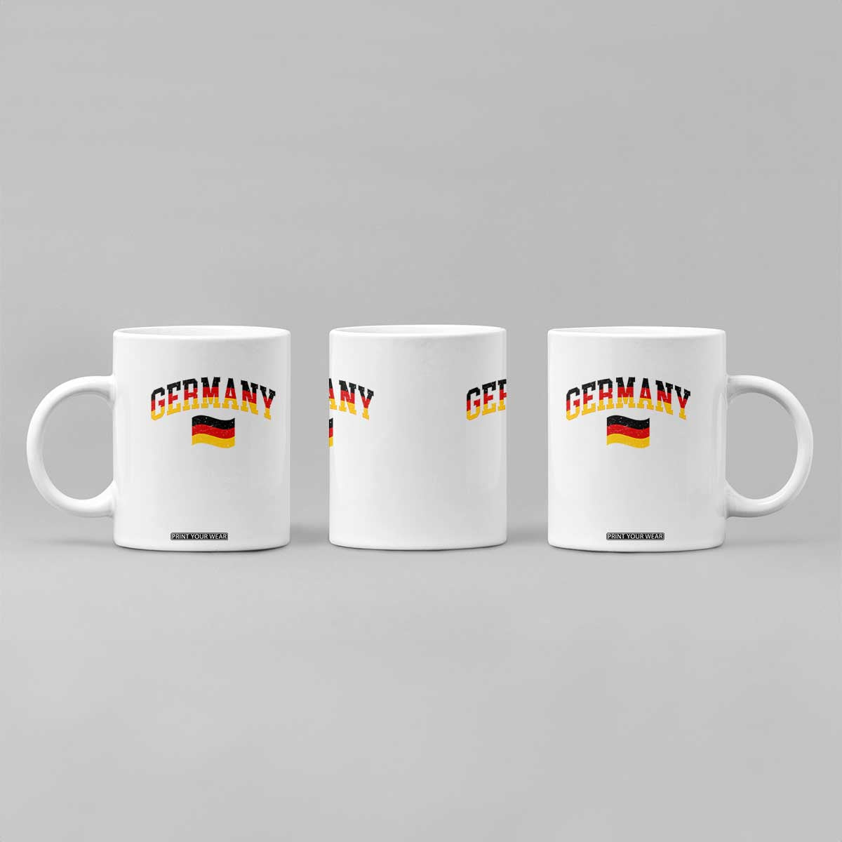 Vintage Germany Flag Coffee Mug Black Red Gold German Heritage Gift