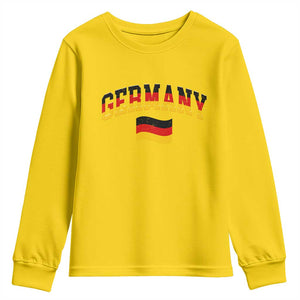 Vintage Germany Flag Youth Sweatshirt Black Red Gold German Heritage Gift