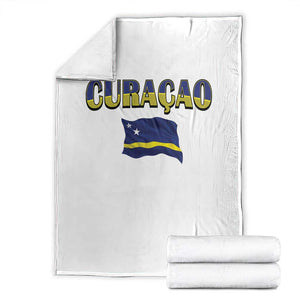 Vintage Curacao Flag Throw Blanket Dutch Caribbean Heritage Gift