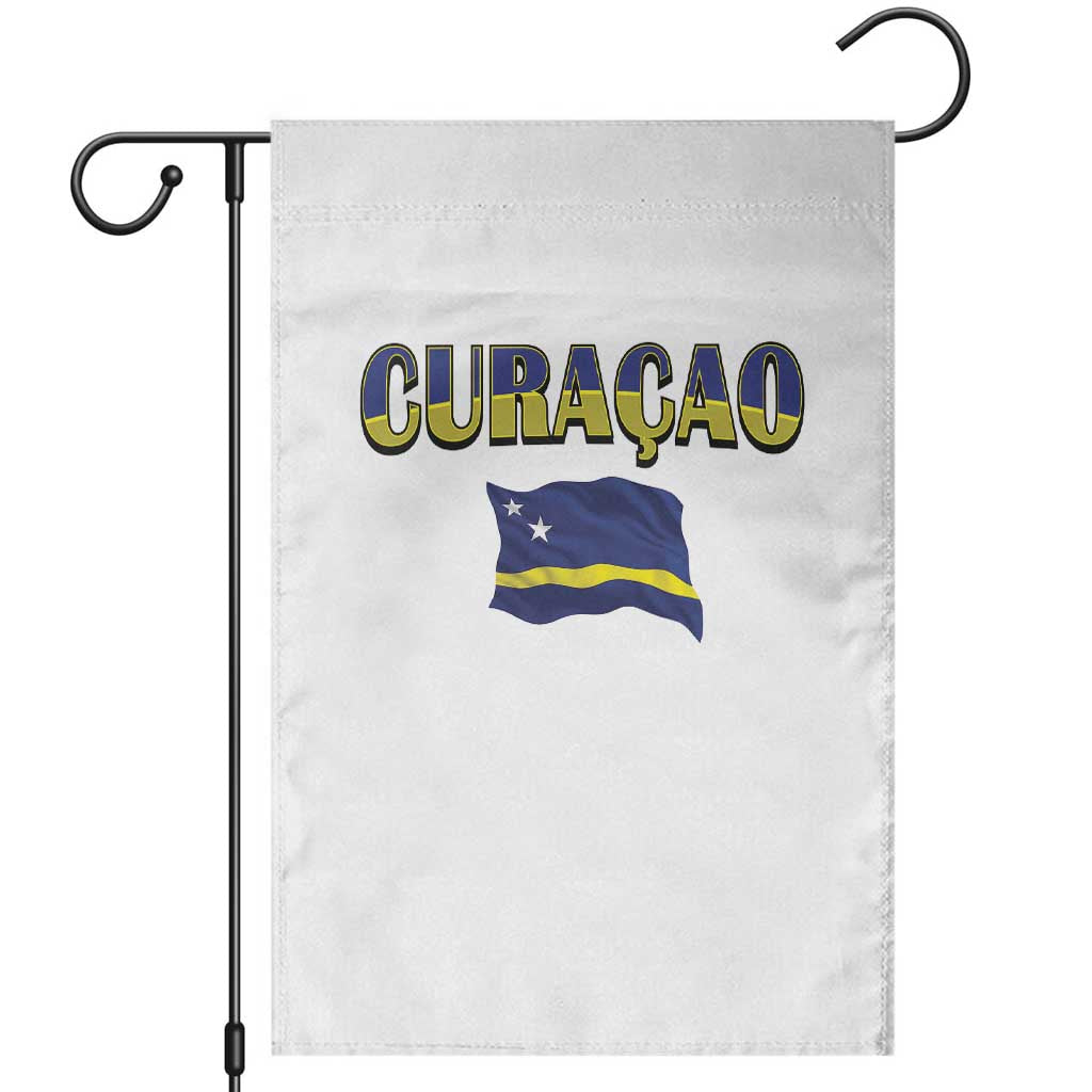 Vintage Curacao Flag Garden Flag Dutch Caribbean Heritage Gift TS12 White Print Your Wear