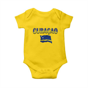 Vintage Curacao Flag Baby Onesie Dutch Caribbean Heritage Gift