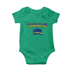 Vintage Curacao Flag Baby Onesie Dutch Caribbean Heritage Gift