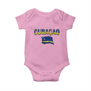 Vintage Curacao Flag Baby Onesie Dutch Caribbean Heritage Gift