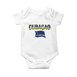Vintage Curacao Flag Baby Onesie Dutch Caribbean Heritage Gift