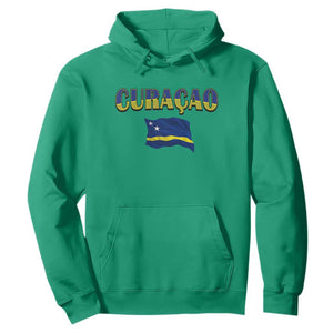 Vintage Curacao Flag Hoodie Dutch Caribbean Heritage Gift