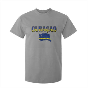 Vintage Curacao Flag T Shirt For Kid Dutch Caribbean Heritage Gift