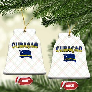 Vintage Curacao Flag Ceramic Ornament Dutch Caribbean Heritage Gift