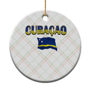 Vintage Curacao Flag Ceramic Ornament Dutch Caribbean Heritage Gift