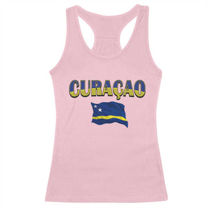 Vintage Curacao Flag Racerback Tank Top Dutch Caribbean Heritage Gift