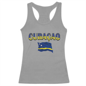 Vintage Curacao Flag Racerback Tank Top Dutch Caribbean Heritage Gift