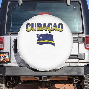 Vintage Curacao Flag Spare Tire Cover Dutch Caribbean Heritage Gift