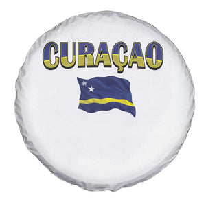 Vintage Curacao Flag Spare Tire Cover Dutch Caribbean Heritage Gift