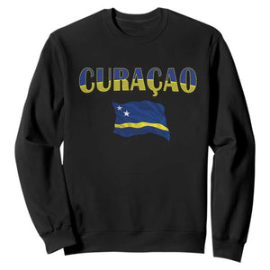 Vintage Curacao Flag Sweatshirt Dutch Caribbean Heritage Gift