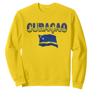 Vintage Curacao Flag Sweatshirt Dutch Caribbean Heritage Gift