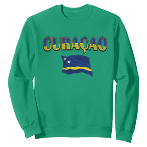 Vintage Curacao Flag Sweatshirt Dutch Caribbean Heritage Gift