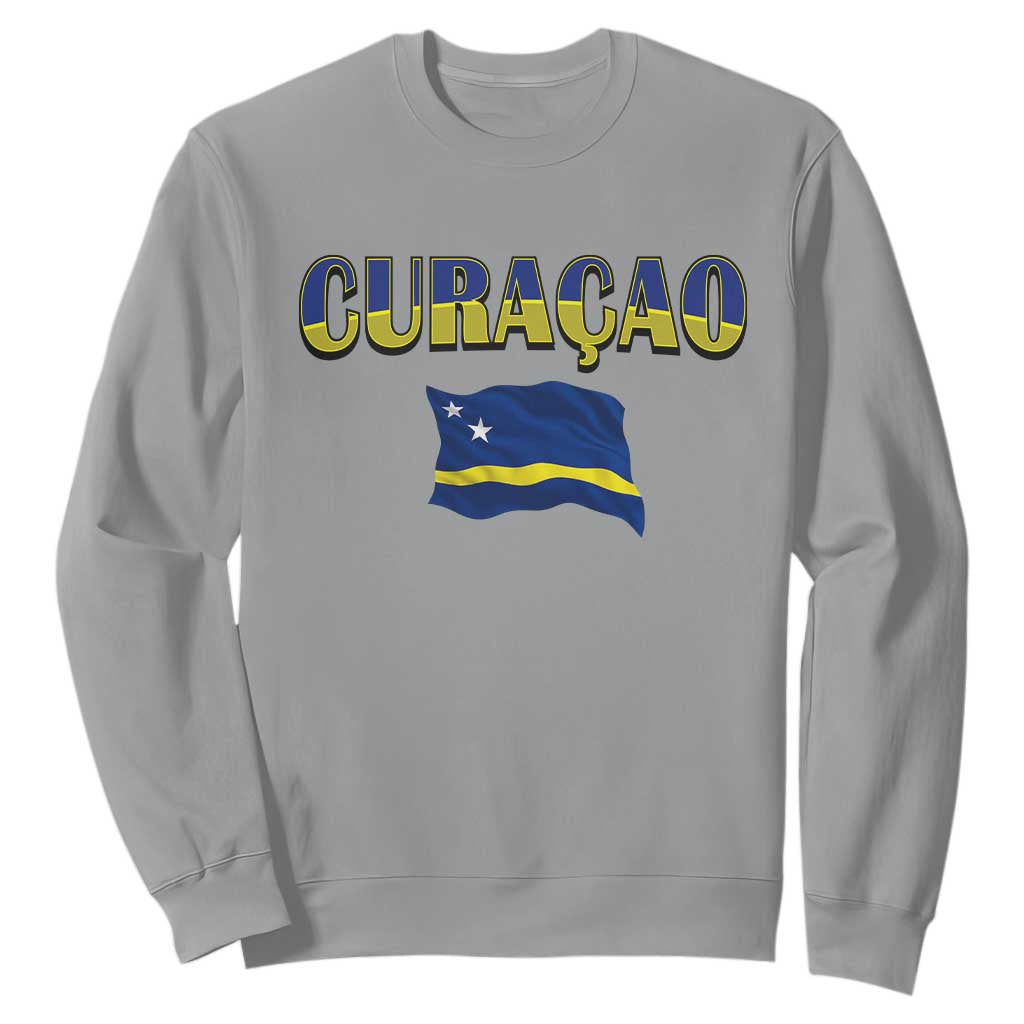 Vintage Curacao Flag Sweatshirt Dutch Caribbean Heritage Gift